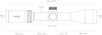 Оптический прицел Hawke Vantage IR 3-9x40 Mil-Dot с подсветкой (14221)