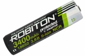 Аккумулятор ROBITON 18650  3400 мAh с защитой (NCR18650B) PK1