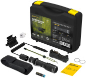 Фонарь тактический Armytek Dobermann Hunting Kit (Холодный свет) 1050 лм (фонарь+ 18650+ЗУ+ выносная кнопка+ магнитное подствольное крепление+ сетевой адаптер)