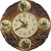 Настенные часы KOZAP 26cм (38) с охотничьей тематикой