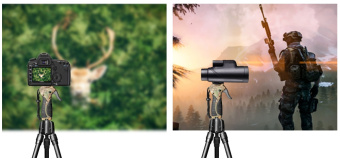 Опора для оружия FIERYDEER  3ноги (тринога) Gen.5 камуфляжный, высота до 1.5м, поворот основания на 360º