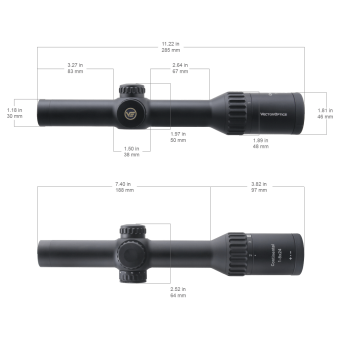 Оптический прицел Vector Optics Continental X8 1-8x24 Hunting ED, 30мм, сетка L4A, азотозаполненый, с подсветкой (SCOC-37)