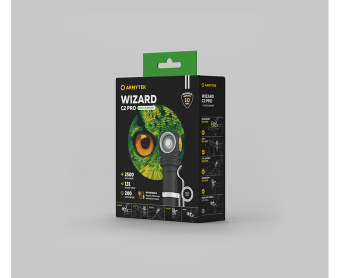 Фонарь налобный Armytek Wizard C2 Pro v4 Magnet USB+ABM01+18650 / XHP50.2 (Холодный свет)/ 2500 лм  / 1x18650