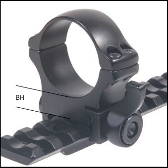 Быстросъемные кольца Recknagel на weaver кольца D34mm, BH 12 мм (57534-1201) средние на рычаге