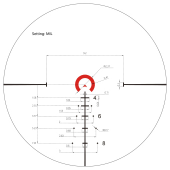 Оптический прицел Vector Optics Continental X6 1-6x28 Tactical FFP,  сетка BDC & Wind, 34 мм,  тактические барабаны, Zero Stop, азотозаполненный, с подсветкой  (SCFF-31)