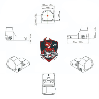Коллиматорный прицел Vector Optics FRENZY 1x22x26 Multi Reticle (SCRD-M36)
