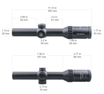 Оптический прицел Vector Optics Continental X6 1-6x24 Hunting SFP, сетка L4a, 30 мм, азотозаполненный, с подсветкой (SCOC-23)