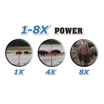 Оптический прицел LEAPERS Accushot T8 Tactical 1-8X28, 30mm, с подсветкой, сетка Mil-dot (SCP3-18IEMDQ)