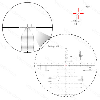 Оптический прицел Vector Optics Continental X6 5-30x56 FFP, сетка VEC-MBR Mil  (SCFF-41)
