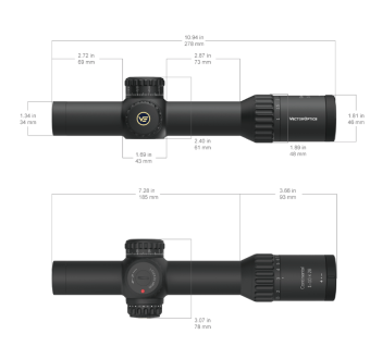 Оптический прицел Vector Optics Continental X10 1-10x28 ED FFP, сетка VET-RAR, азотозаполненый, с подсветкой (SCFF-48)