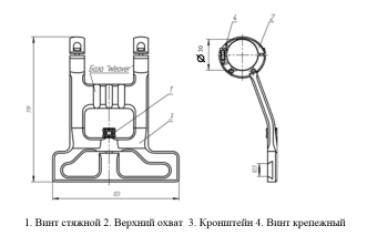 Кронштейн СБ-W2-30 (Сайга, Вепрь, 30мм)