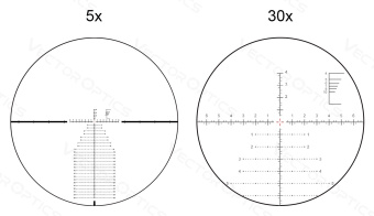 Оптический прицел Vector Optics Continental X6 5-30x56 FFP, сетка VEC-MBR Mil  (SCFF-41)
