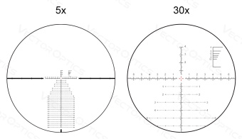 Оптический прицел Vector Optics Continental X6 5-30x56 Ranging FFP, сетка VEC-MBR Mil, 34 мм, азотозаполненный, с подсветкой  (SCFF-41)