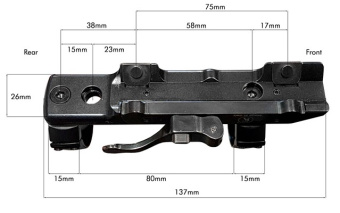 Быстросъемный кронштейн Contessa на едином основании Blaser без верхов (SBB00)