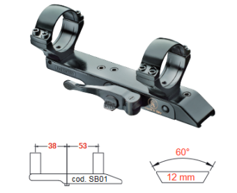 Быстросъемный кронштейн Contessa на едином основании на 12мм D30мм BH5мм (SB01/SP02) сталь