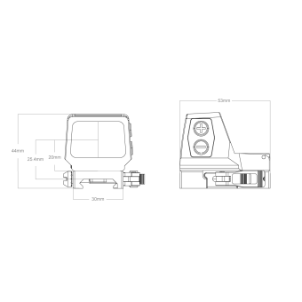 Коллиматорный прицел  Vector Optics FRENZY-Plus 1x22x33 SMR (SCRD-SM44)