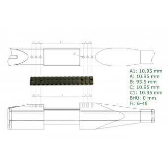 Планка APEL на Swiss arms SHR E=93,5 - Picatinny  (83-00175)