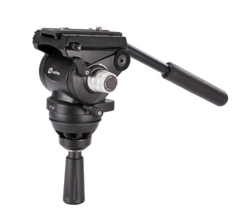 Видео голова жидкостная VT-20 с правым/левым рычагом (установка на штатив 3/8 или полусфера, вес 0,95 кг, длина рычага 260 мм  резьба 1/4" и 3/8”)