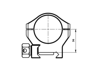 Кольца быстросъемные ВОМЗ RSR-30 (Н36мм) на винте