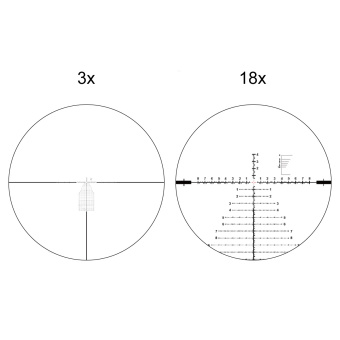 Оптический прицел Vector Optics Continental X6 3-18x50 FFP ZeroStop 34mm сетка VEC-MBR Tactical MIL с подсветкой (SCFF-43)