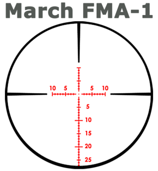 Оптический прицел March 1-8x24 FFP illumin FMA-1 Reticle # D8V24FIMA