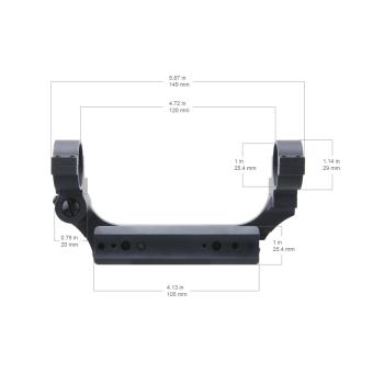 Кронштейн боковой Vector Optics D25,4мм на винтовку Мосина (КО-91/30) сталь (VDSM-12)