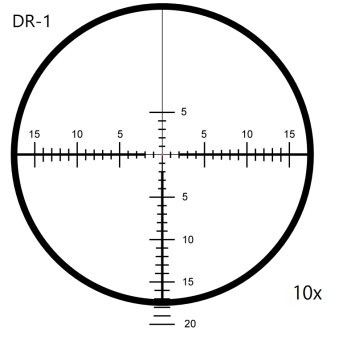 Оптический прицел March 1-10x24 Shorty с подсветкой, сетка DR-1 в 1-ой фокальной плоскости, клик 0.1MIL (D10SV24FIML)