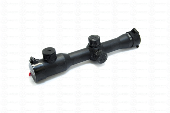 Пилад Р4х32LGGKG с подсветкой (сетка три пенька, с подсветкой - пенек в центре)  в том числе и для пневматического оружия, 30мм