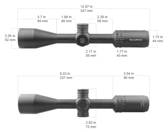 Оптический прицел Vector Optics Hugo 3-12x42, сетка 22LR Rimfire, 25,4 мм, азотозаполненный, без подсветки (SCOM-30)