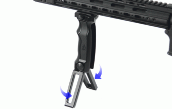 Рукоятка Leapers UTG Combat D Grip with Quick Release Deployable Bipod MNT-DG01Q