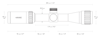 Оптический прицел Hawke Vantage 2-7x32 AO (Mil Dot) (азотозаполненный)  14111